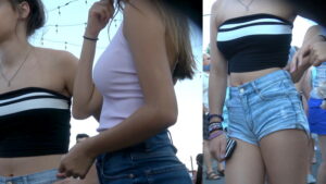 candid busty teen downblouse