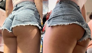sexy candid teens jean shorts