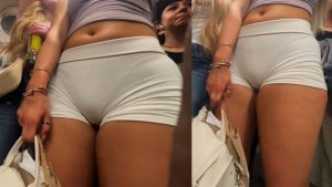 candid spandex shorts teenies